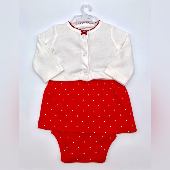 NWT Just One You by Carter’s Santa Skirted Onesie with Sweater - Picture 2 of 5